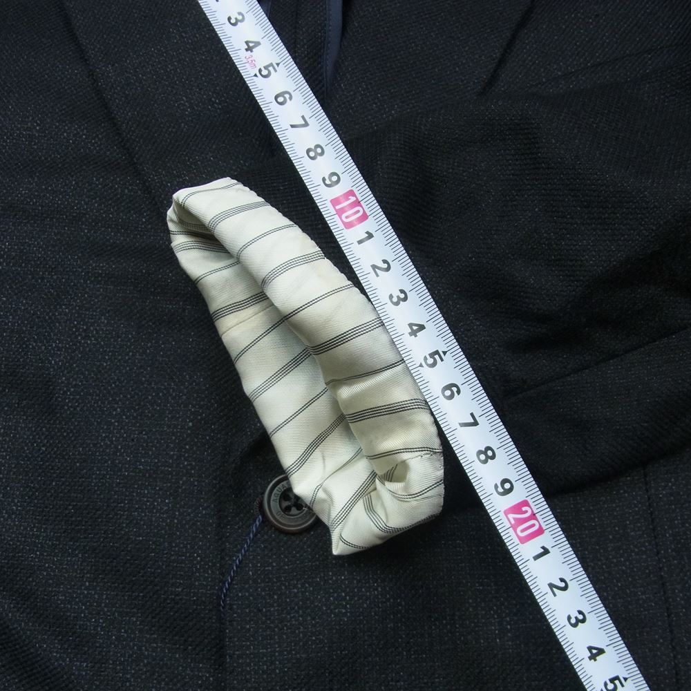 Aquascutum アクアスキュータム 6406400 96AB5 シルク混ウール 2B テーラード ジャケット ダークネイビー系【中古】