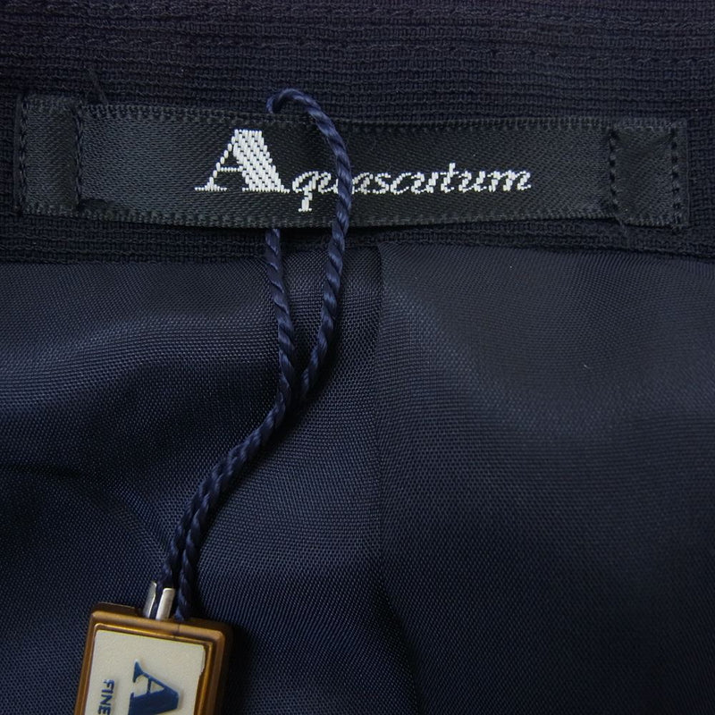 Aquascutum アクアスキュータム サマーウール 3B テーラードジャケット ネイビー系 98/88/175【極上美品】【中古】