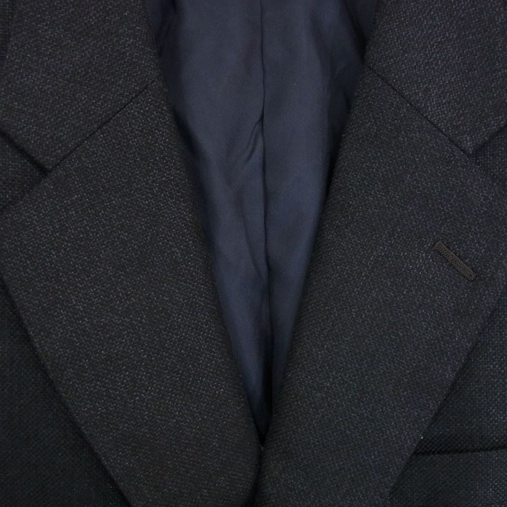 Aquascutum アクアスキュータム シルク混ウール 2B テーラードジャケット ネイビー系 94AB4【極上美品】【中古】