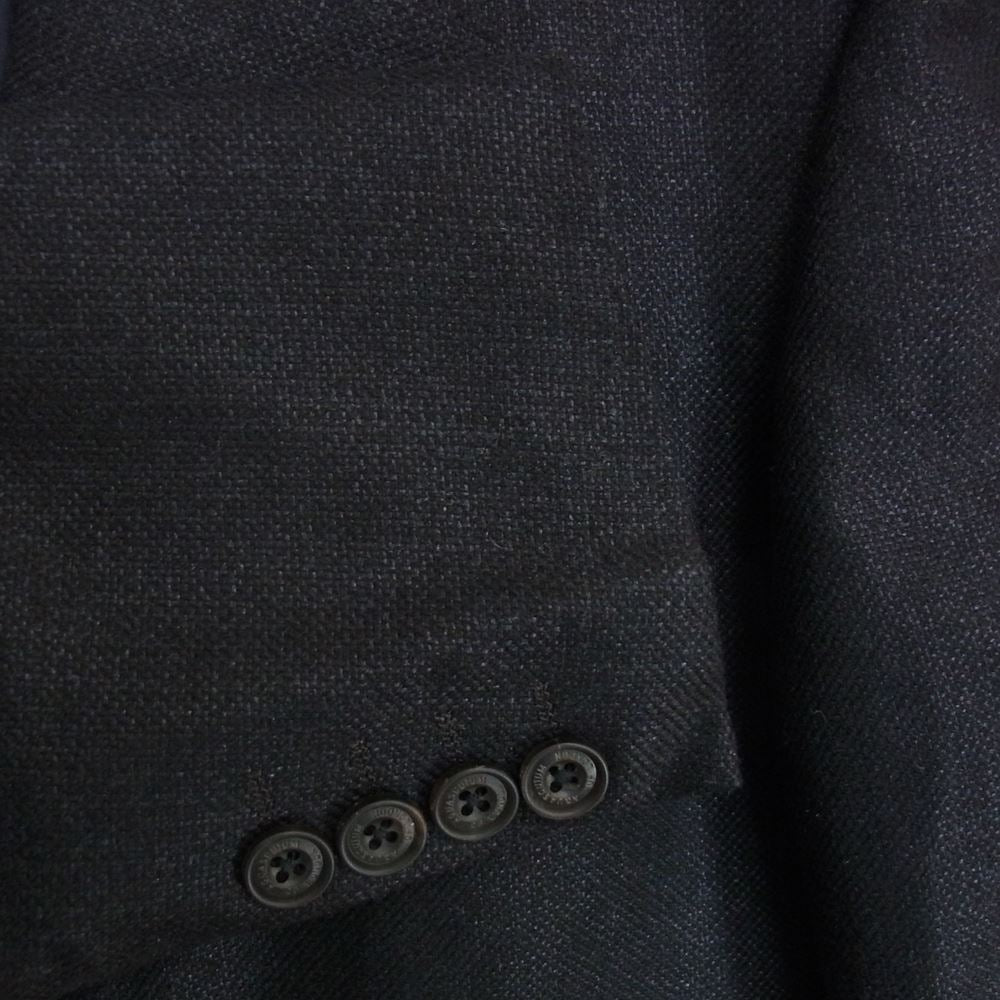 Aquascutum アクアスキュータム シルク混ウール 2B テーラードジャケット ネイビー系 94AB4【極上美品】【中古】