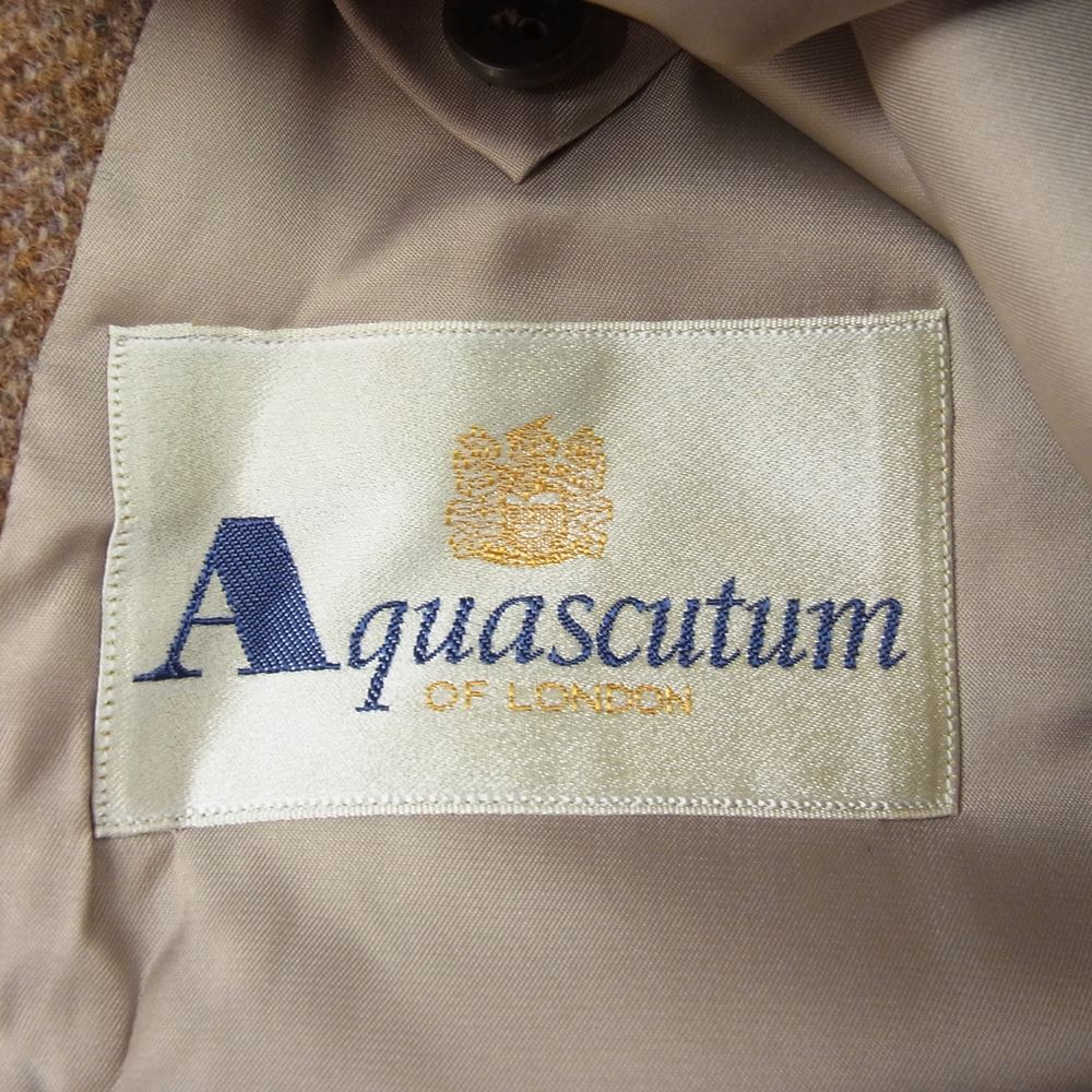 Aquascutum アクアスキュータム ウール ツイード ハンティングジャケット ブラウン系 94/84/165【極上美品】【中古】