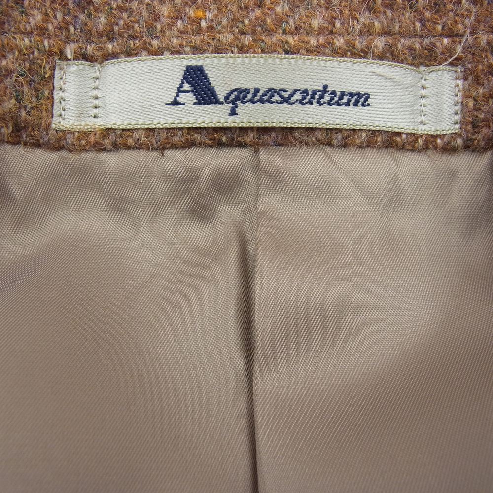 Aquascutum アクアスキュータム ウール ツイード ハンティングジャケット ブラウン系 100/94/170【極上美品】【中古】
