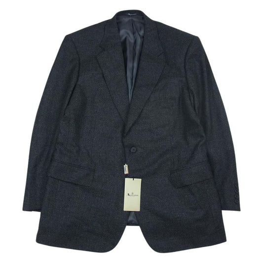 Aquascutum アクアスキュータム カシミヤ混ウール 2B テーラードジャケット グレー系 96/86/170【極上美品】【中古】