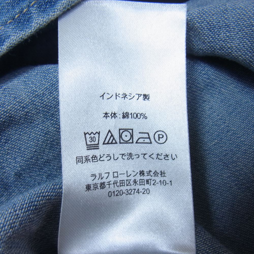 POLO RALPH LAUREN ポロ・ラルフローレン デニム ワンピース インディゴブルー系 2【中古】