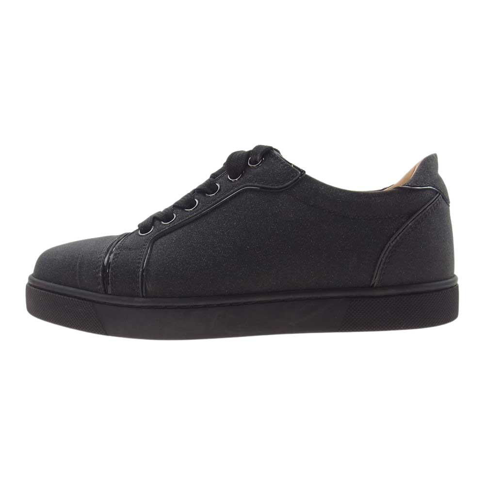 Christian Louboutin クリスチャンルブタン ラメ ローカット スニーカー  ブラック系 35【中古】