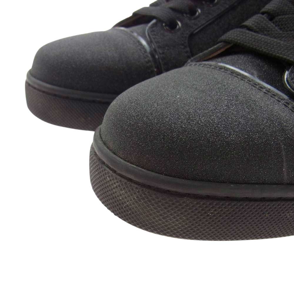 Christian Louboutin クリスチャンルブタン ラメ ローカット スニーカー  ブラック系 35【中古】
