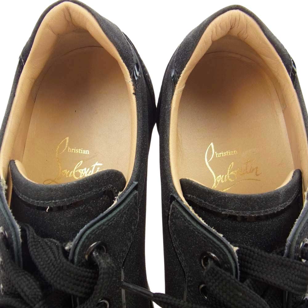 Christian Louboutin クリスチャンルブタン ラメ ローカット スニーカー  ブラック系 35【中古】