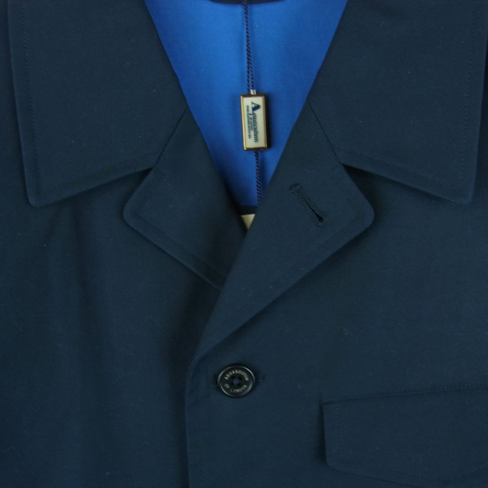 Aquascutum アクアスキュータム 6401731 ハーフ コート コットン ネイビー系 39 M【中古】