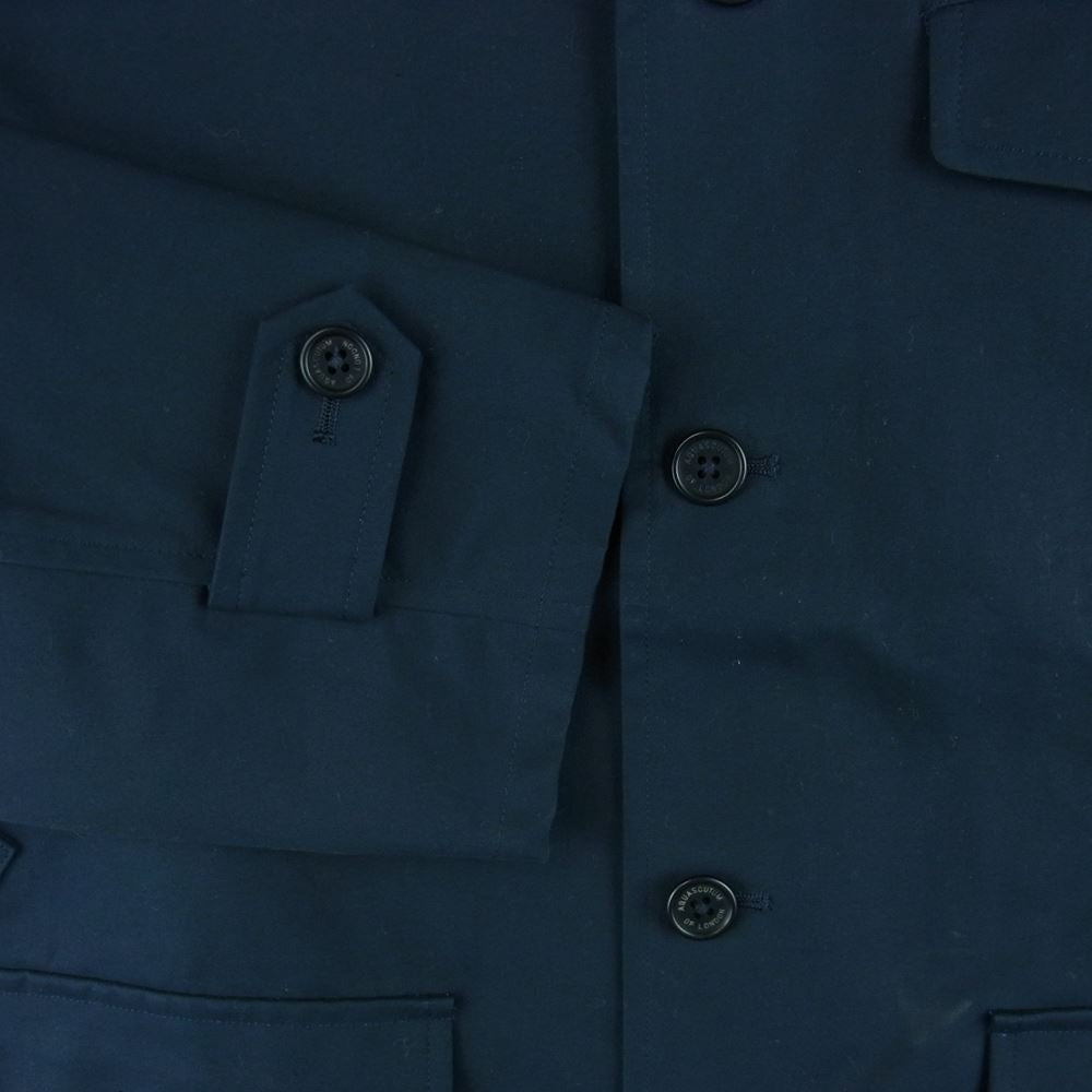 Aquascutum アクアスキュータム 6401731 ハーフ コート コットン ネイビー系 39 M【中古】