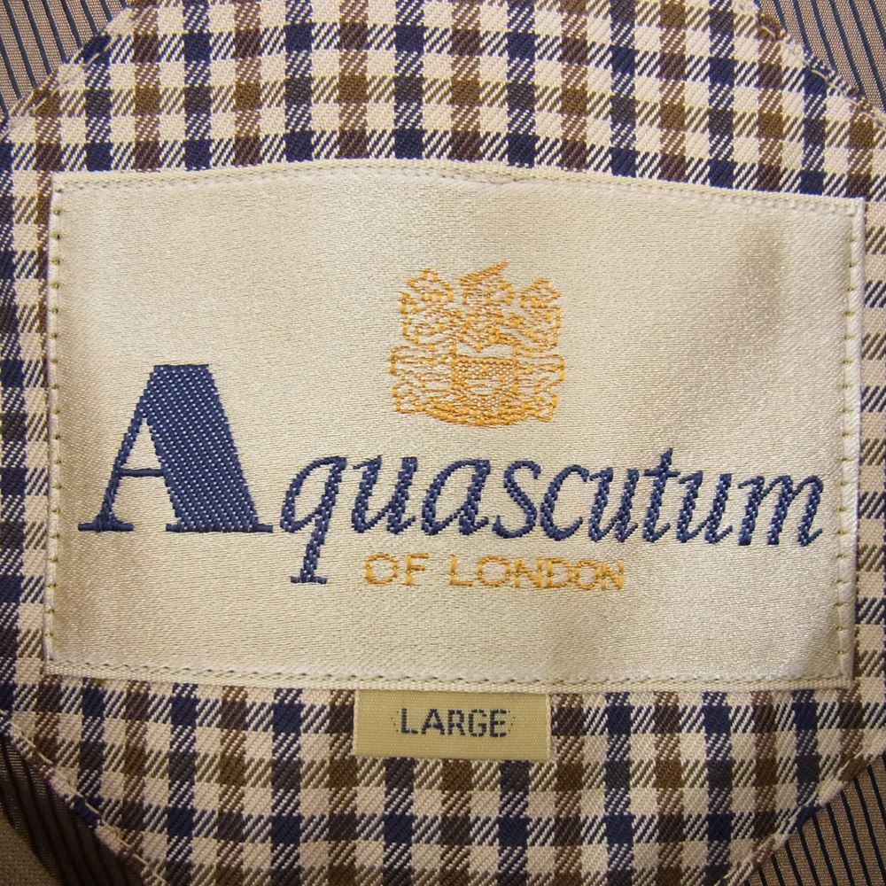 Aquascutum アクアスキュータム サファリジャケット カーキ系 L【極上美品】【中古】