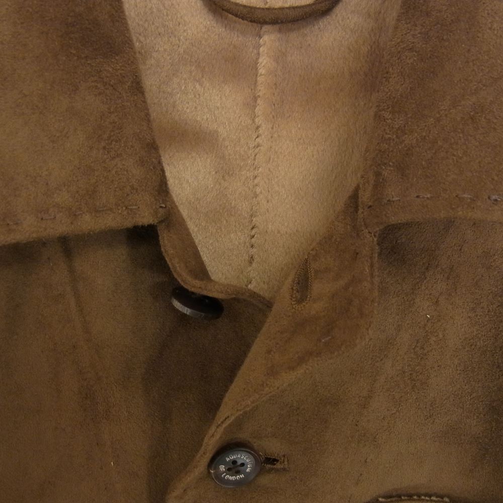 Aquascutum アクアスキュータム フェイクスエード カバーオールジャケット ブラウン系 S【中古】