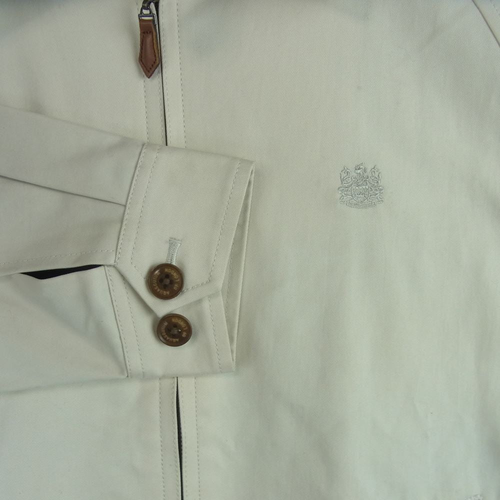 Aquascutum アクアスキュータム 6202702S ロゴ刺繍 コートン スイングトップ ジャケット 日本製 ベージュ系 M【中古】