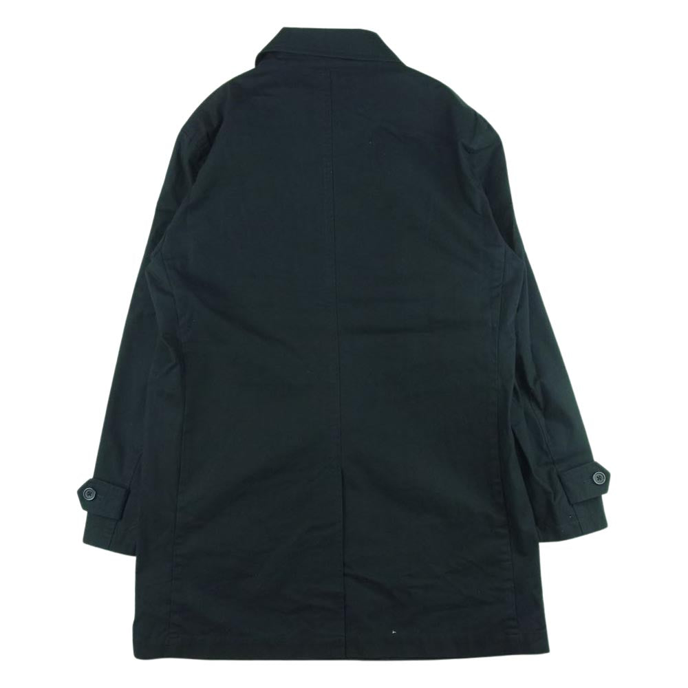 Aquascutum アクアスキュータム 6452600 コットン ステンカラー コート 日本製 ブラック系 36【中古】