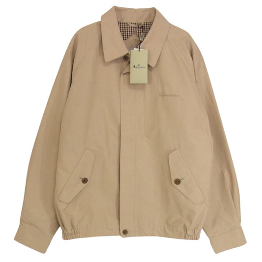 Aquascutum アクアスキュータム はっ水加工 ロゴ刺繍 スイングトップ ジャケット ベージュ系 M【中古】