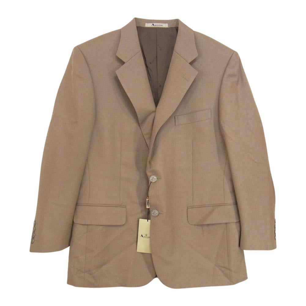 Aquascutum アクアスキュータム ウール 2B テーラード ジャケット ベージュ系 94AB4【極上美品】【中古】