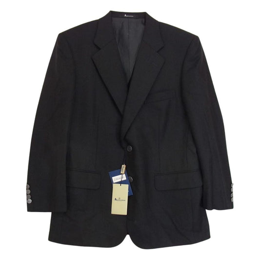 Aquascutum アクアスキュータム ニュージーランドメリノウール 2B テーラード ジャケット ブラック系 94【極上美品】【中古】