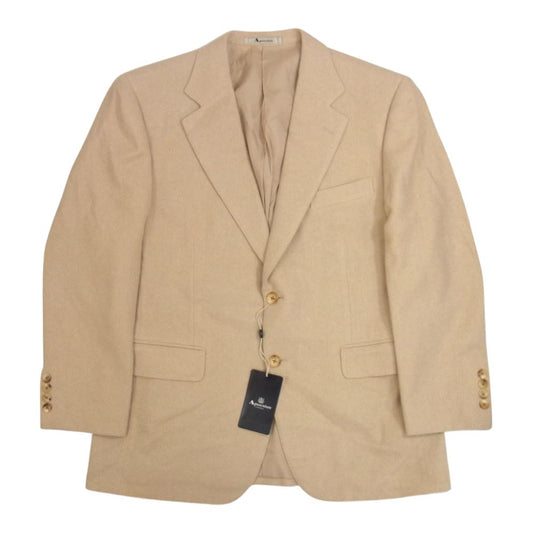 Aquascutum アクアスキュータム カシミヤ100% 2B テーラード ジャケット ベージュ系 94AB4【極上美品】【中古】