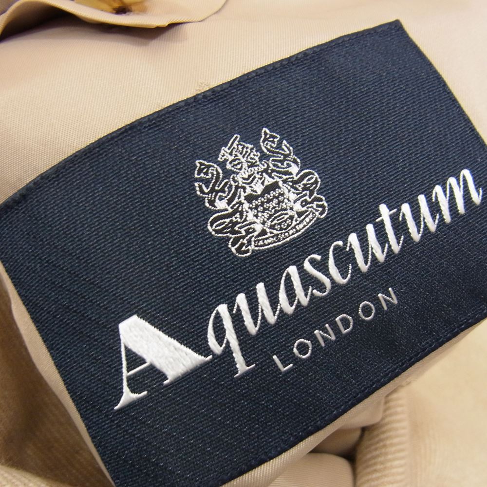 Aquascutum アクアスキュータム カシミヤ100% 2B テーラード ジャケット ベージュ系 94AB4【極上美品】【中古】