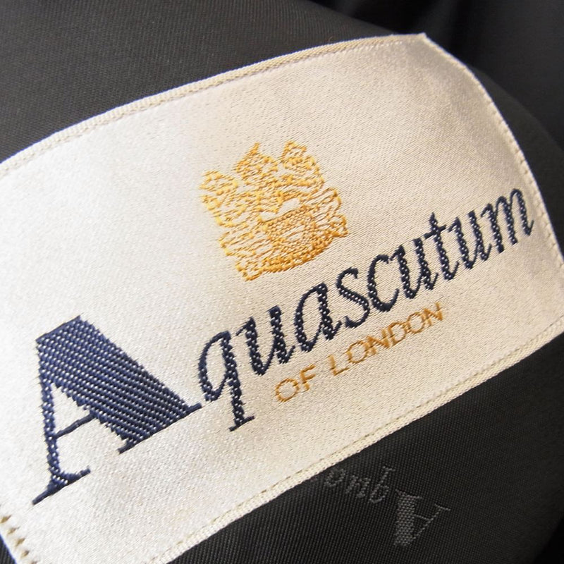 Aquascutum アクアスキュータム カシミヤ100% 2B テーラード ジャケット ブラック系 94AB4【極上美品】【中古】