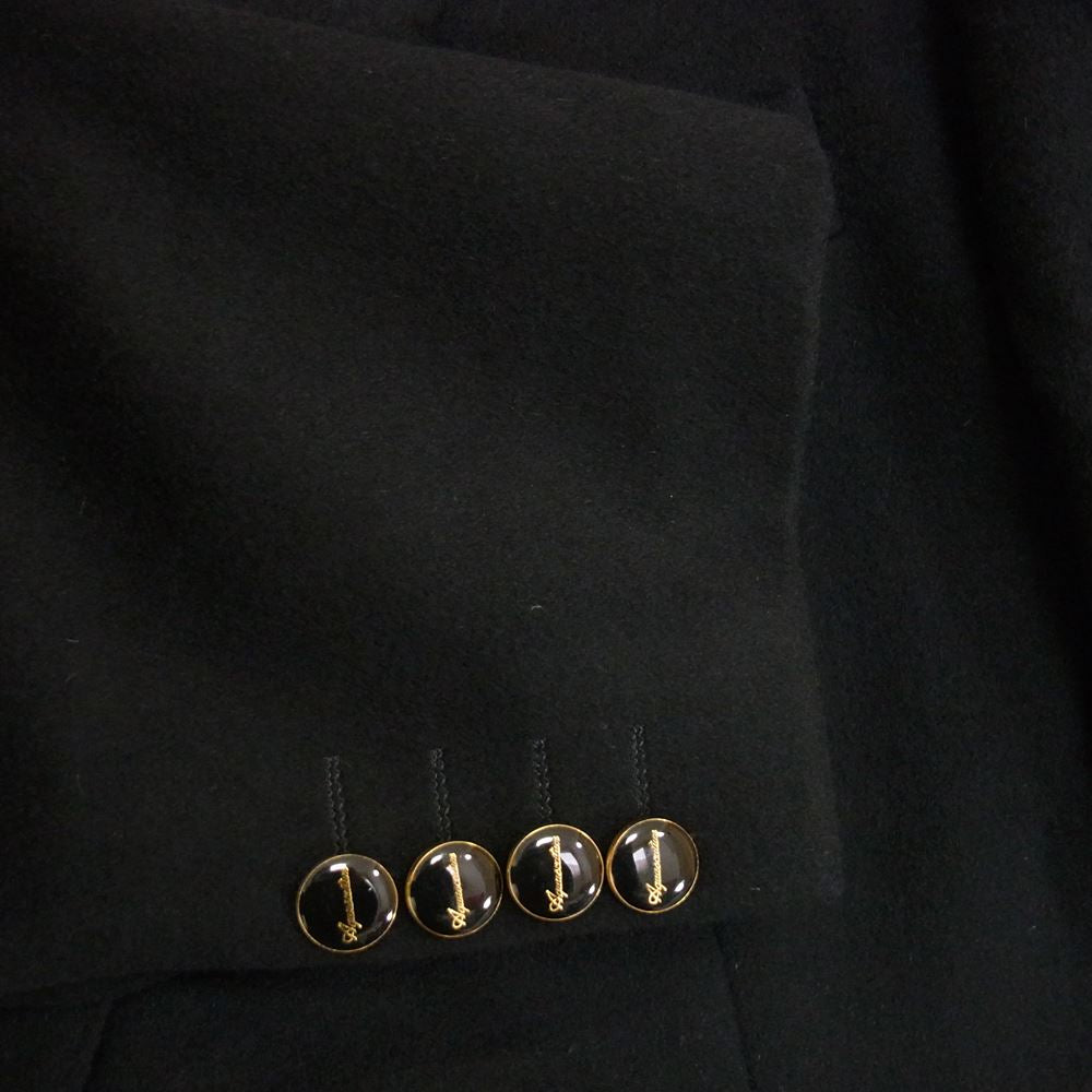 Aquascutum アクアスキュータム カシミヤ100% 2B テーラード ジャケット ブラック系 94AB4【極上美品】【中古】