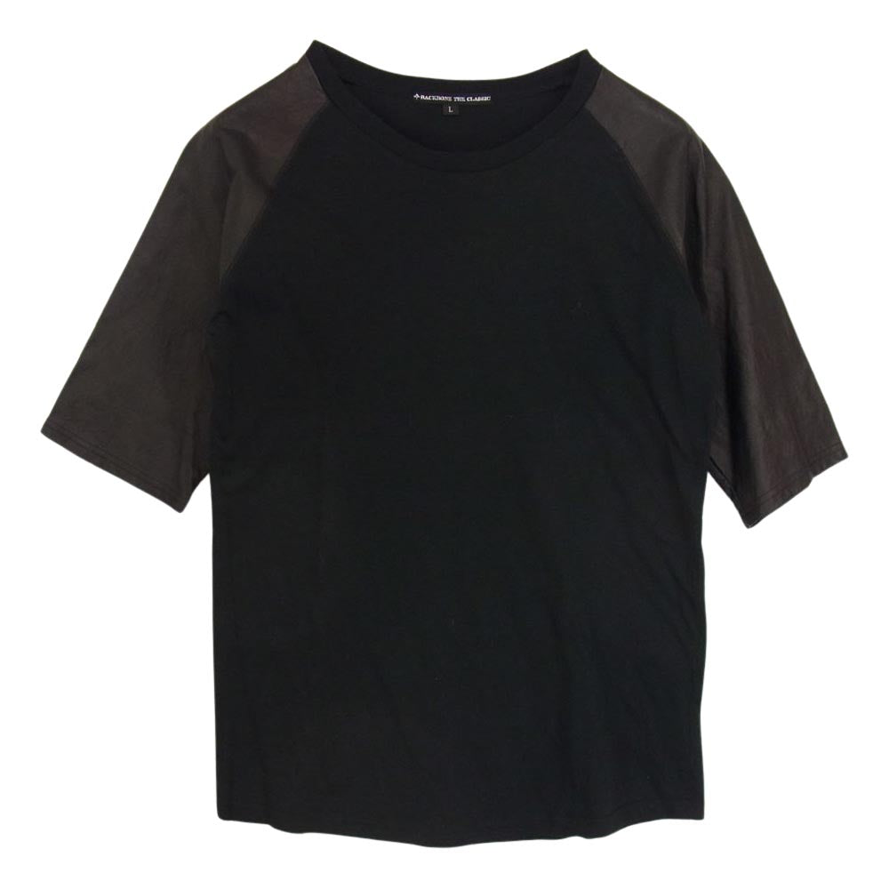 BACKBONE バックボーン 11SS BB11S-C30 ディアスキン レザー切替 ラグランスリーブ カットソー ブラック系 L【中古】
