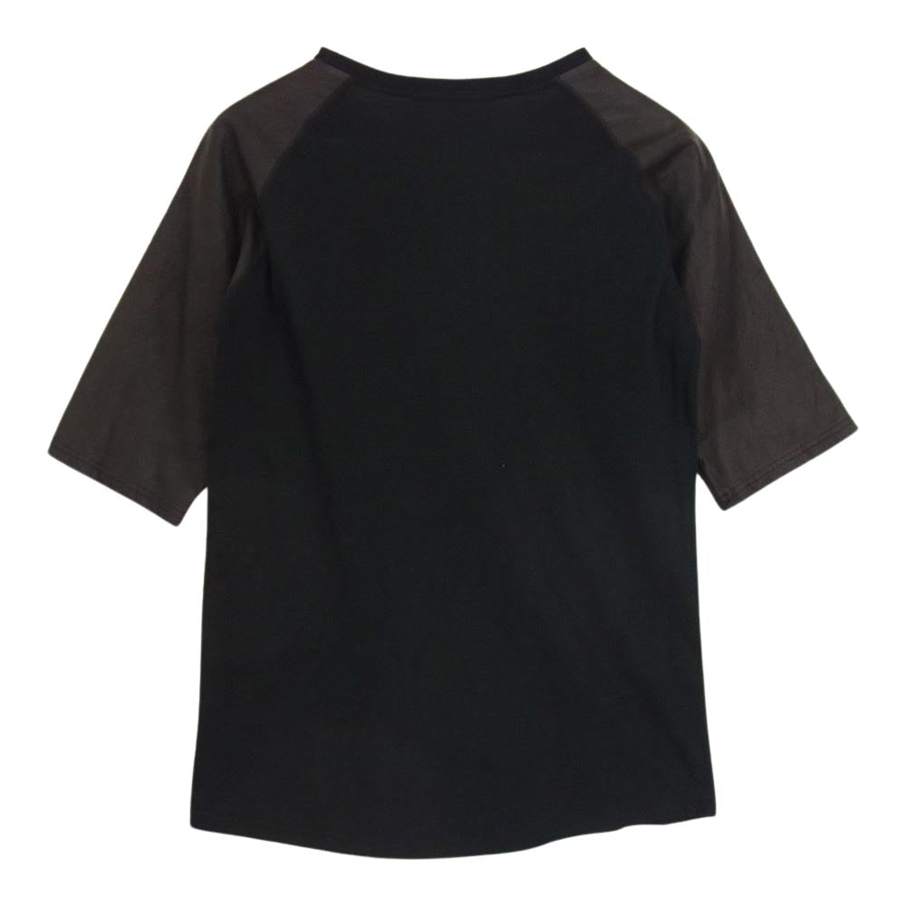 BACKBONE バックボーン 11SS BB11S-C30 ディアスキン レザー切替 ラグランスリーブ カットソー ブラック系 L【中古】