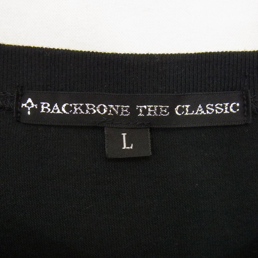 BACKBONE バックボーン 11SS BB11S-C30 ディアスキン レザー切替 ラグランスリーブ カットソー ブラック系 L【中古】