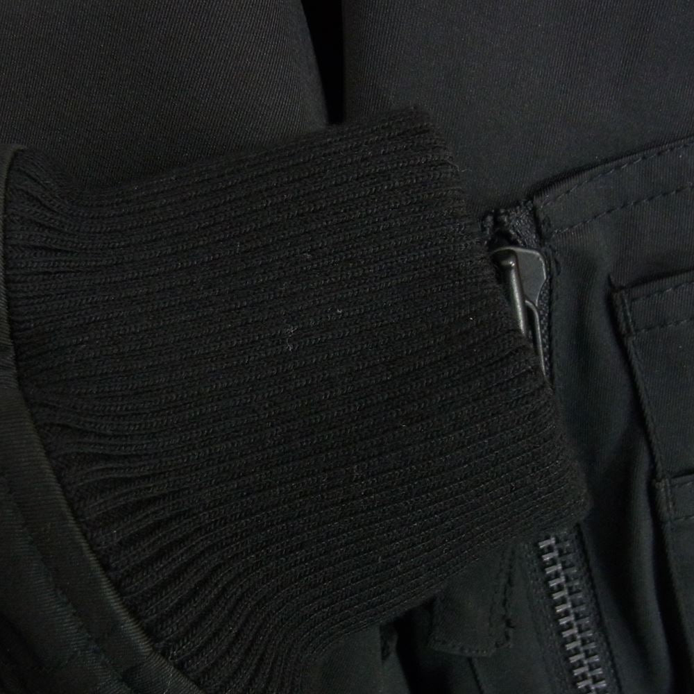 NO ID. ノーアイディ 831006-678B チャイニーズラクーンファー フード着脱 中綿 N-2B ミリタリージャケット ブラック系 2【中古】