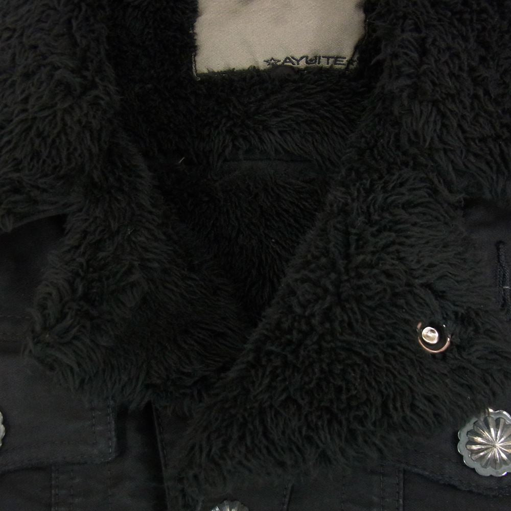 AYUITE アユイテ AU12A-FB31 コンチョスナップ 内ボア ランチジャケット ブラック系 3【中古】