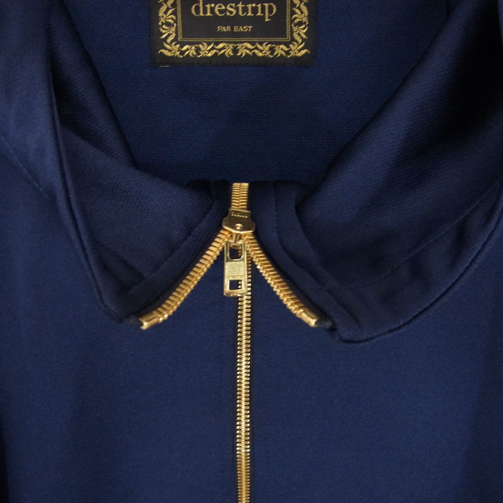 drestrip ドレストリップ ロゴ刺繍 ジャージー ゴールドジップ トラック パーカー ネイビー系 3【中古】