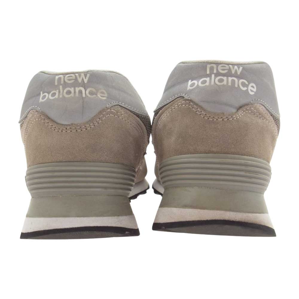 NEW BALANCE ニューバランス ML574EGG スエード ローカット スニーカー グレー系 28.0cm【中古】