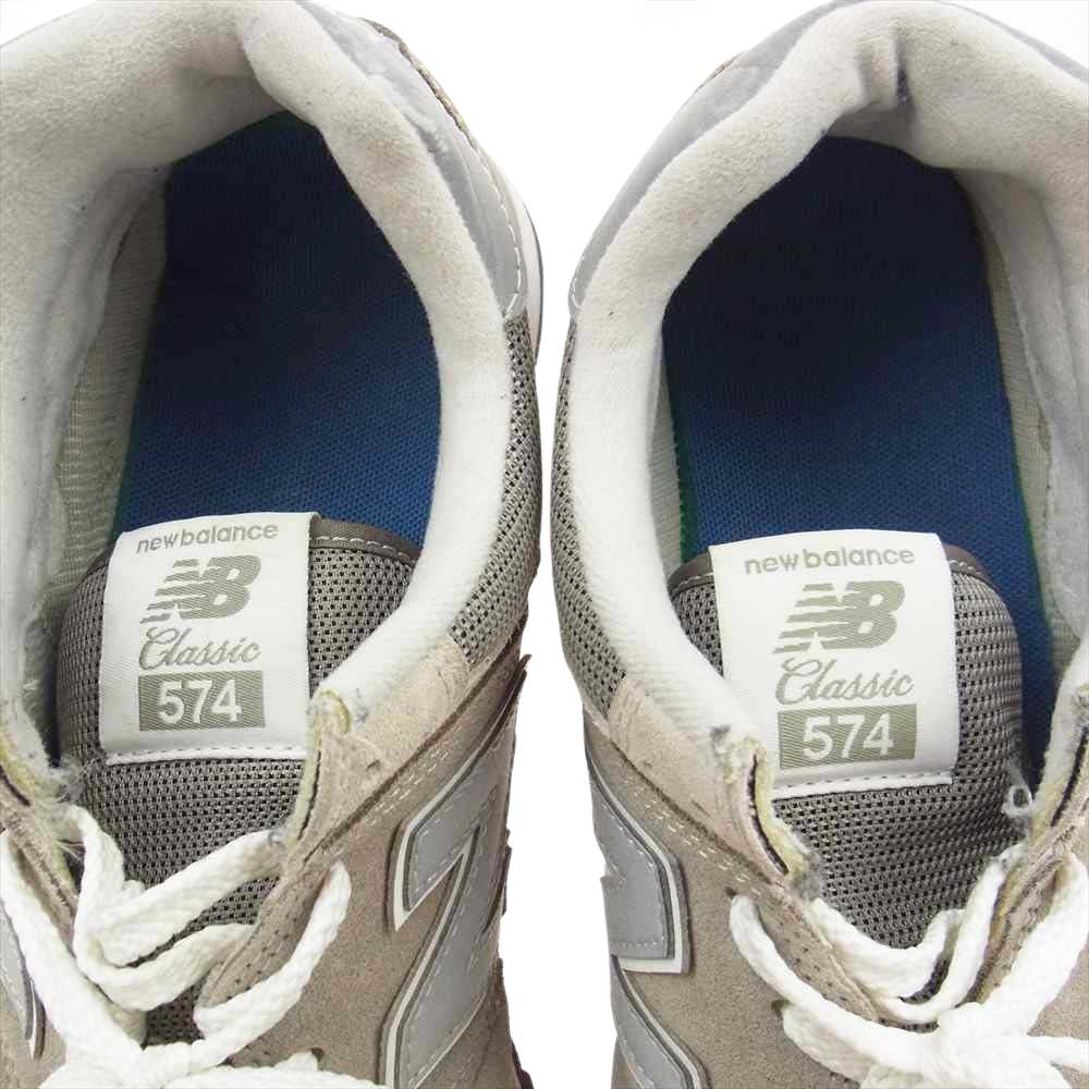 NEW BALANCE ニューバランス ML574EGG スエード ローカット スニーカー グレー系 28.0cm【中古】