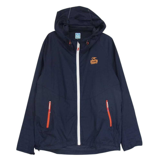 CHUMS チャムス ch04-1075 ロゴプリント フルジップ レディーバグジャケット ネイビー系 M【美品】【中古】