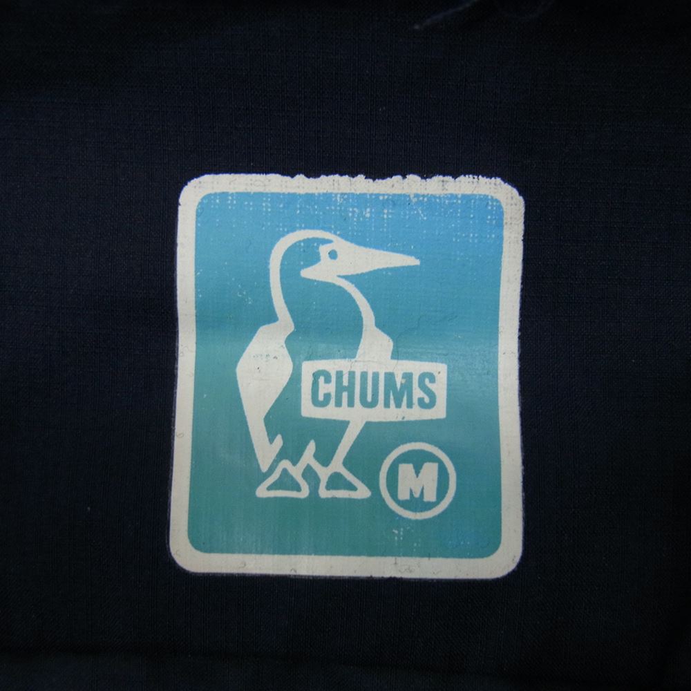 CHUMS チャムス ch04-1075 ロゴプリント フルジップ レディーバグジャケット ネイビー系 M【美品】【中古】