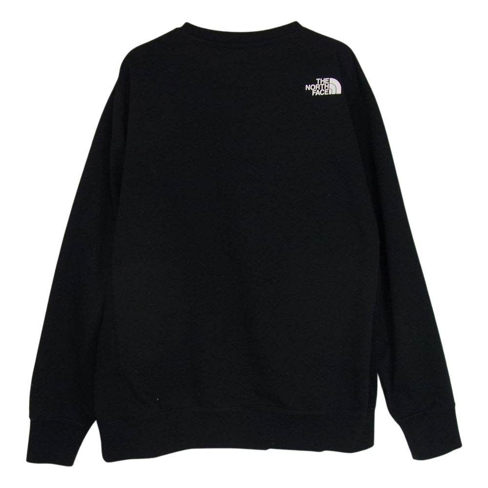 THE NORTH FACE ノースフェイス NT12038 HEATHER LOGO CREW SWEAT ヘザー ロゴ クルーネック スウェット ブラック系 L【中古】