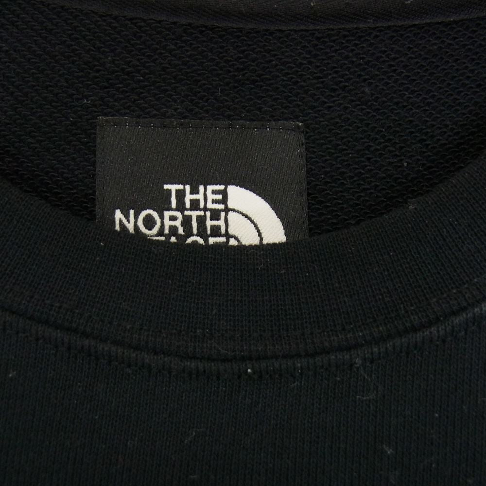 THE NORTH FACE ノースフェイス NT12038 HEATHER LOGO CREW SWEAT ヘザー ロゴ クルーネック スウェット ブラック系 L【中古】