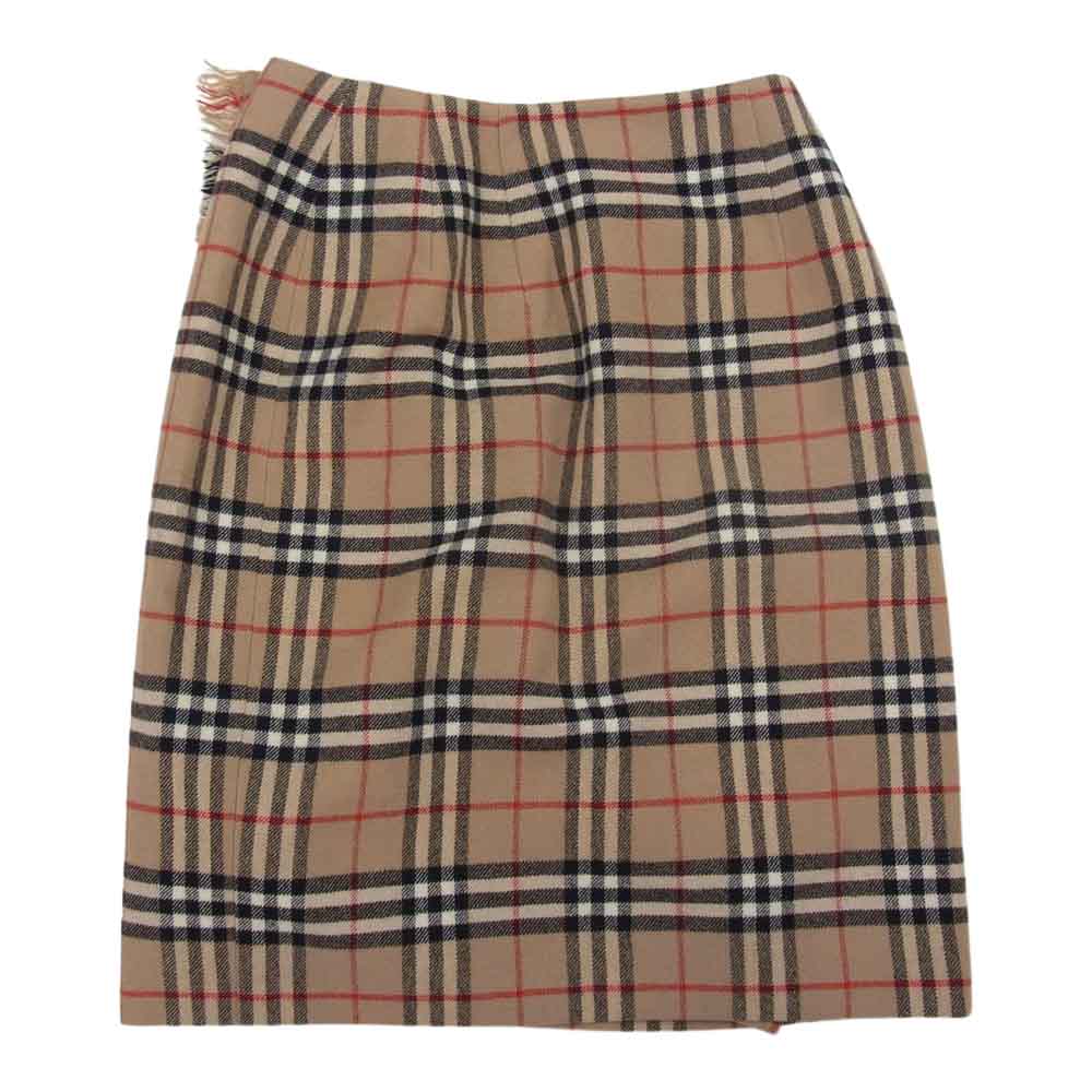 BURBERRY バーバリー Burberrys バーバリーズ ノバチェック スカート ピン付 オールド ベージュ系 7【中古】