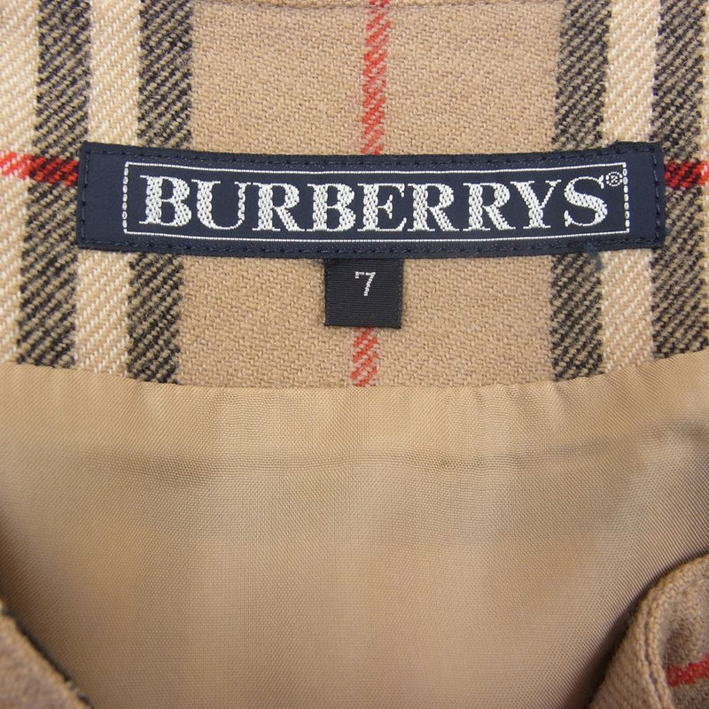 BURBERRY バーバリー Burberrys バーバリーズ ノバチェック スカート ピン付 オールド ベージュ系 7【中古】
