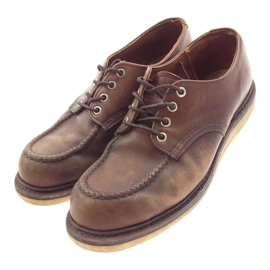 RED WING レッドウィング 8109 刺繍羽タグ WORK OXFORD ワーク オックスフォード マホガニーオロイジナルセッター シューズ ブラウン系【中古】