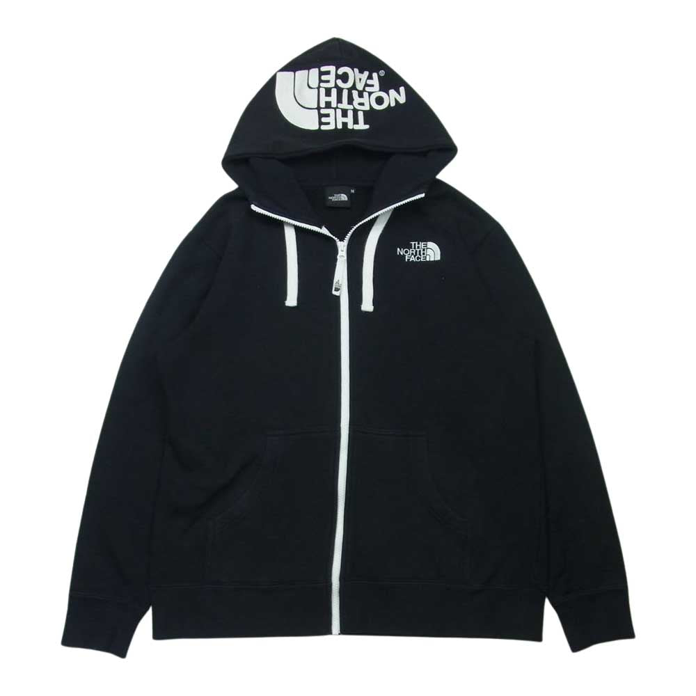 THE NORTH FACE ノースフェイス NT11530 Rearview FullZip Hoodie リアビュー ロゴ刺繍 フルジップ フーディ パーカー ブラック系 M【中古】