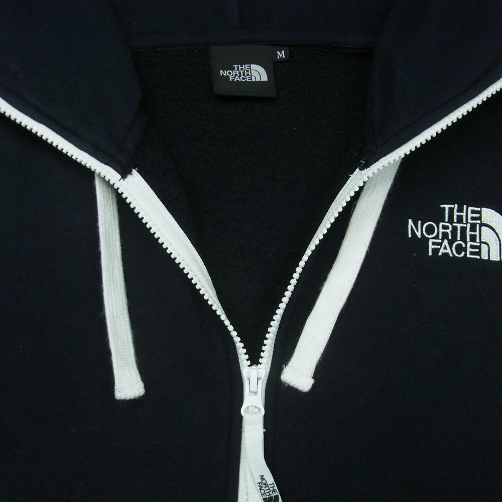 THE NORTH FACE ノースフェイス NT11530 Rearview FullZip Hoodie リアビュー ロゴ刺繍 フルジップ フーディ パーカー ブラック系 M【中古】