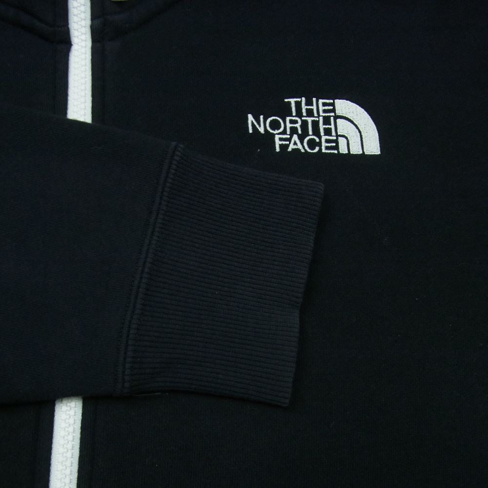THE NORTH FACE ノースフェイス NT11530 Rearview FullZip Hoodie リアビュー ロゴ刺繍 フルジップ フーディ パーカー ブラック系 M【中古】