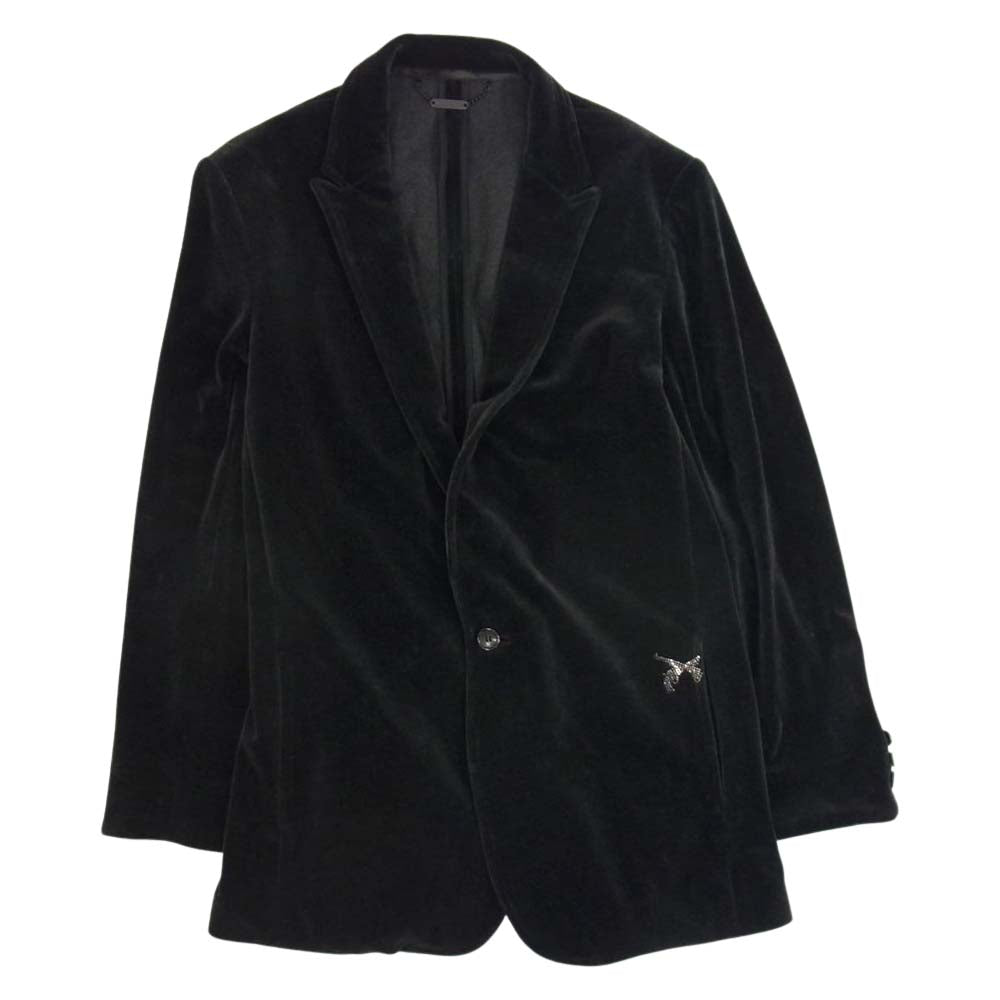 ROAR ロアー 14FRJ-02A 二丁拳銃 クロスガン スワロフスキー 1B ベロア テーラードジャケット ブラック系 4【中古】