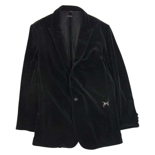 ROAR ロアー 14FRJ-02A 二丁拳銃 クロスガン スワロフスキー 1B ベロア テーラードジャケット ブラック系 4【中古】