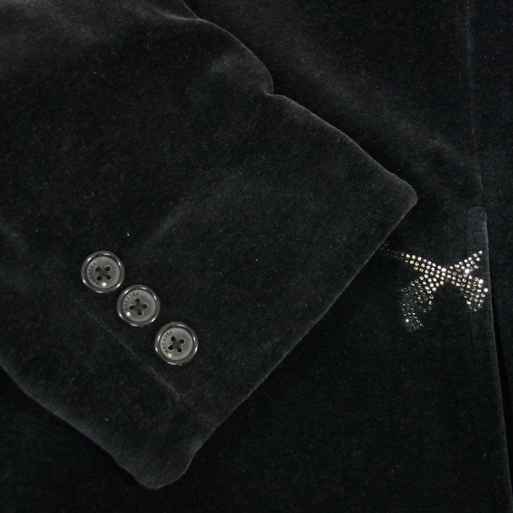 ROAR ロアー 14FRJ-02A 二丁拳銃 クロスガン スワロフスキー 1B ベロア テーラードジャケット ブラック系 4【中古】