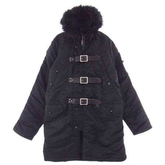 ISAMUKATAYAMA BACKLASH イサムカタヤマバックラッシュ 22AW ALP-02 ALPHA N-3B アルファ ボアインナー カウレザーバックル フライトジャケット ブラック系 M【新古品】【未使用】【中古】