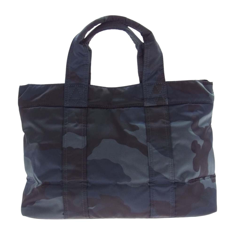 PORTER ポーター カモ柄 ミニ ボストン ハンドバッグ トートバッグ ダークネイビー系【中古】