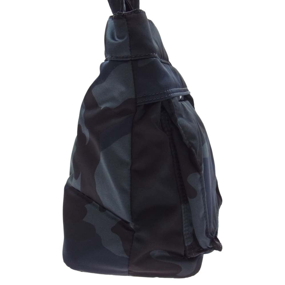 PORTER ポーター カモ柄 ミニ ボストン ハンドバッグ トートバッグ ダークネイビー系【中古】