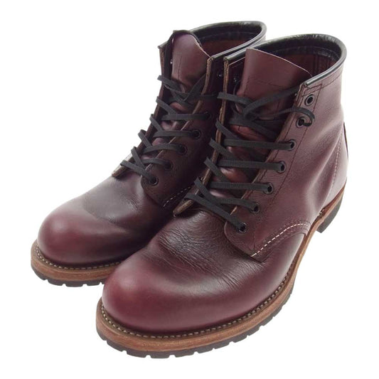 RED WING レッドウィング 9011 刺繍羽タグ BECKMAN BOOTS ベックマン ワークブーツ ブラックチェリー 26.0cm【中古】