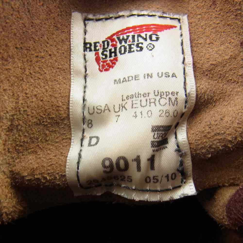 RED WING レッドウィング 9011 刺繍羽タグ BECKMAN BOOTS ベックマン ワークブーツ ブラックチェリー 26.0cm【中古】